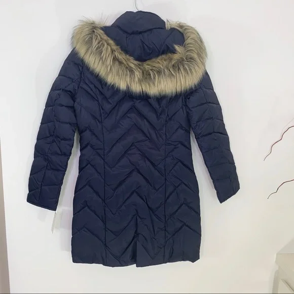 MARC NEW YORK Roxbury Matte Satin Puffer Coat Navy XS NWT - Picture 7 of 15